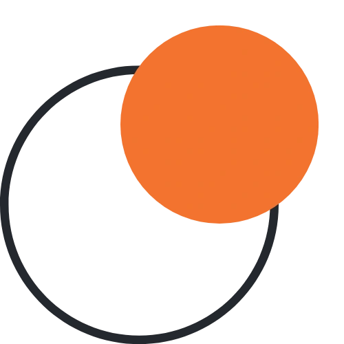 Crni krug i narandžasti popunjen