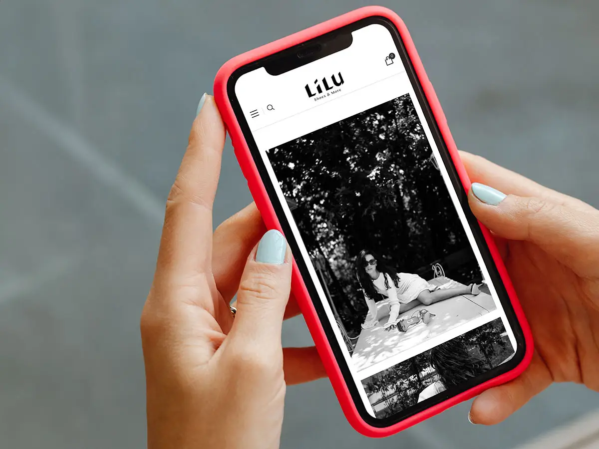 lilushoes com shop mobile mockup