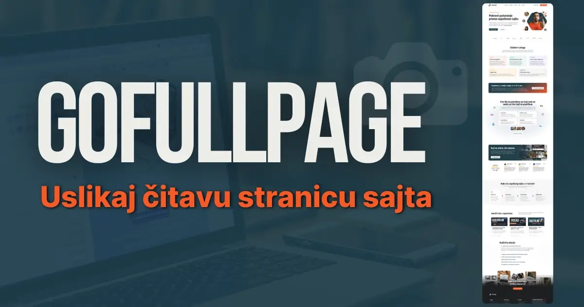 Gofullpage - Uslikaj čitavu stranicu sajta